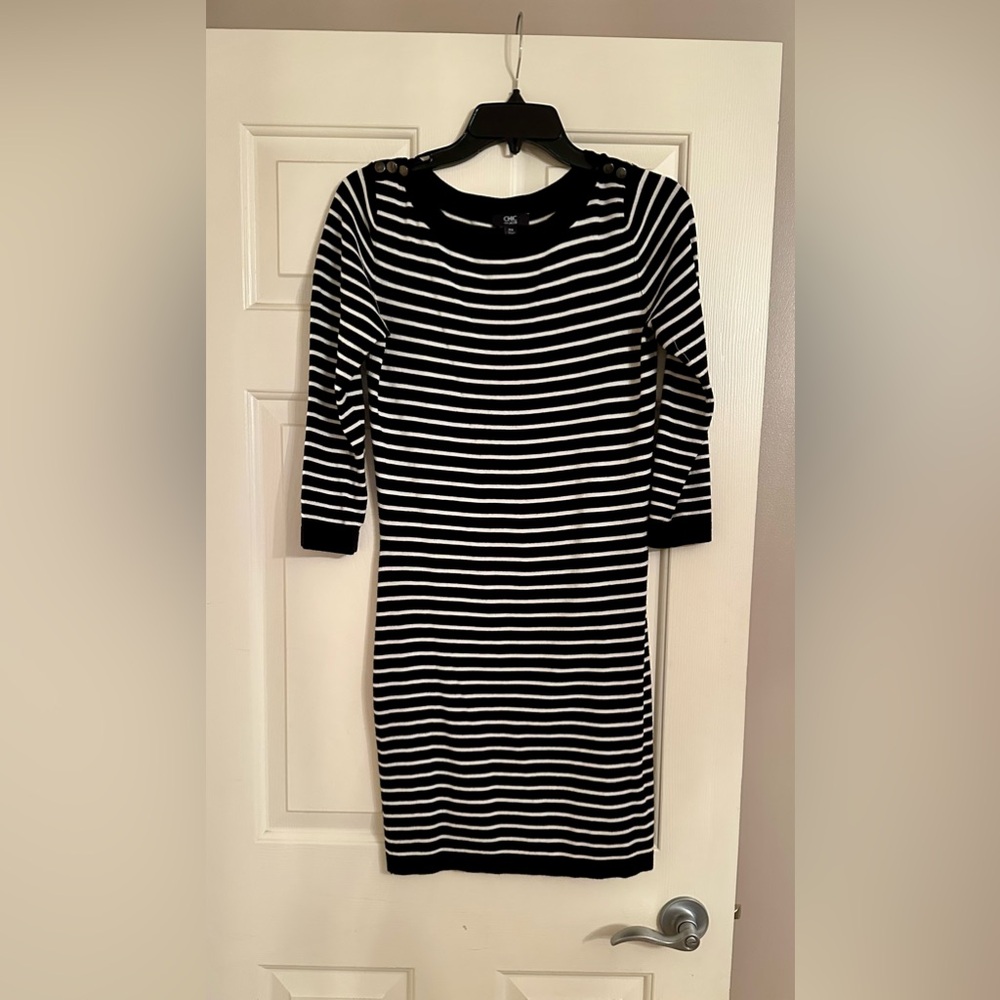 Black and White Striped Dress